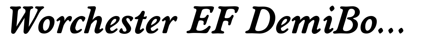 Worchester EF DemiBold Italic
